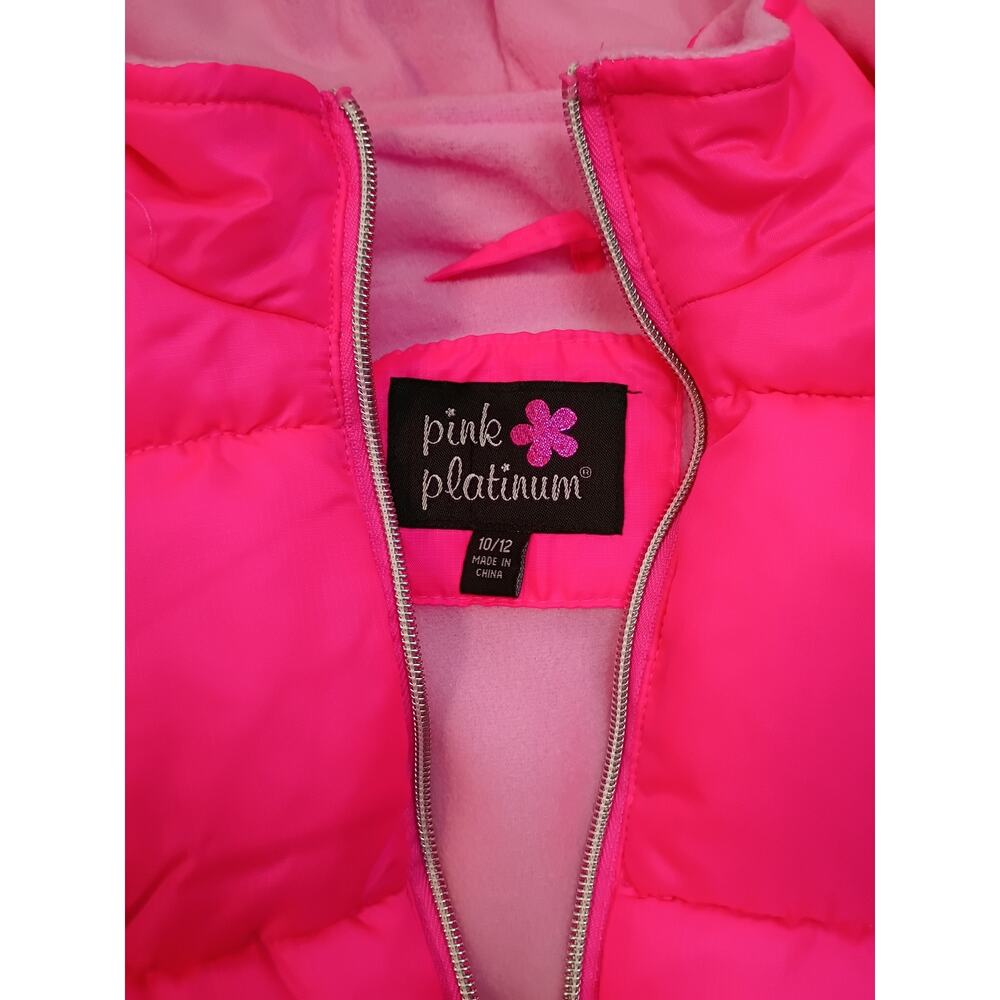 Pink Platinum Girls' Classic Ripstop Puffer Jacket - L - Picture 3 of 7